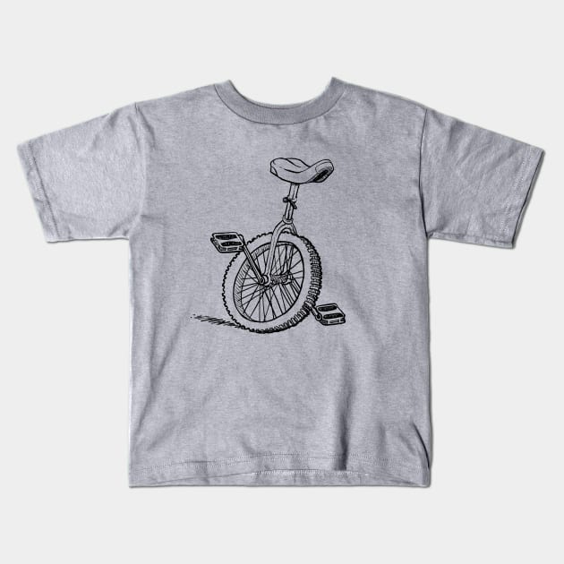 Unicycle Kids T-Shirt by Kenjy737